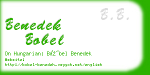 benedek bobel business card